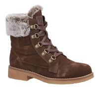 Hush Puppies Florence Leather WoMens Chocolate Boots - Size UK 8