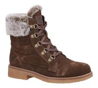 (, ) Hush Puppies Florence Wide Fit Suede Women's Chocolate Wide Fit Winter Ankle Boots