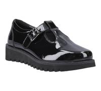 Hush Puppies Florrie T-Bar Leather Girls's Black Shoes - Size UK 3