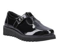 Hush Puppies Florrie t-Bar Leather Youth Black Shoes UK 5