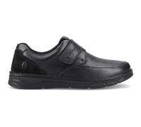Hush Puppies Forde Touch Fastening Mens Leather Touch Fasten Black Casual Shoes