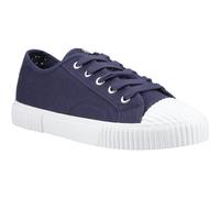 Hush Puppies Freya Canvas Textile Womens Navy Trainers - Size UK 3
