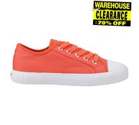 Hush Puppies Women's Trainers Freya Canvas Textile Orange UK 3