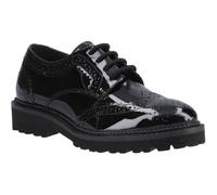 Hush Puppies Gabi Lace Up Leather Girls's Black Brogues - Size UK 11