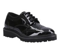 Hush Puppies Gabi Lace Up Leather Girls's Black Brogues - Size UK 7