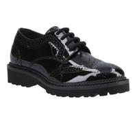 Gabi Lace Up Patent Junior Hush Puppies Black 1