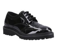 Hush Puppies Gabi Lace Up Patent Leather Women's Black Brogues UK 8