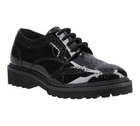 Hush Puppies Gabi Lace Up Patent Leather Women's Black Brogues UK 7