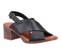 Hush Puppies Gabrielle Black Ladies Smooth Leather Sandals