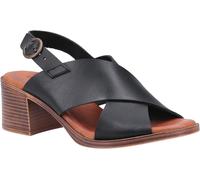Hush Puppies Gabrielle Black Sandal Ladies Summer Smooth Leather