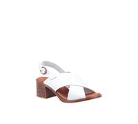 Hush Puppies Gabrielle Leather Sandals Womens - White - Size UK 7