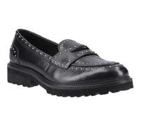 (, ) Hush Puppies Genie Leather Women's Black Standard Loafers