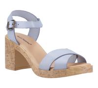 Hush Puppies Georgia Cork Leather Women's Blue Sandals - UK 7 / EU 40 / US 8