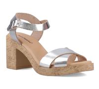 Hush Puppies Georgia Cork Leather Women's Silver Sandals - UK 5 / EU 38 / US 6