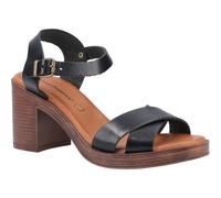Hush Puppies Georgia Leather Women's Black Sandals - UK 4 / EU 37 / US 5