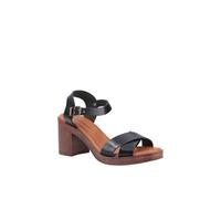 Hush Puppies 'georgia' Smooth Leather Sandals In Black Black