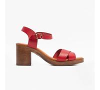 Hush Puppies GEORGIA Womens Leather Sandals Red - UK 5