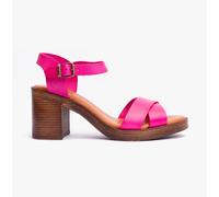 Hush Puppies Georgia Womens Leather Buckle Breathable Casual Pink Sandals