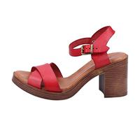 Hush Puppies GEORGIA Womens Leather Sandals Red