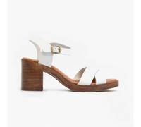 Hush Puppies Women's Georgia Heeled Sandal, White, 3 UK