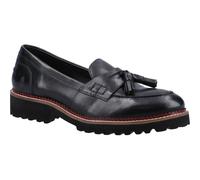 Hush Puppies Ginny Leather Womens Black Loafers - Size UK 7