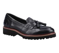 Hush Puppies Ginny Leather Women's Black Loafers - UK 6 / EU 39 / US 8