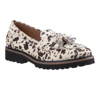 Hush Puppies Ginny Suede WoMens Animal Loafers - Cream - Size UK 5