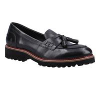 Hush Puppies Womens Shoes Loafers Flat Ginny Leather Slip On black - Size UK 5