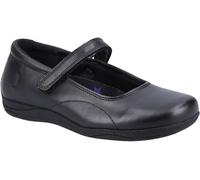 Hush Puppies Girl's Aria Senior School Uniform Shoe, Black, 4 UK