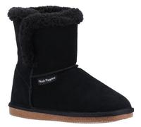 Hush Puppies Girls Ashlynn Suede Slippers (Black) - Size UK 13 Kids