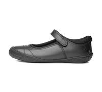 Hush Puppies Girls Clara Junior School Shoe - Black Leather - Size 10 Kids (UK Shoe)