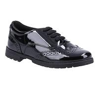 Hush Puppies Girls Eadie Junior Patent Oxford, Black, 10 UK Child