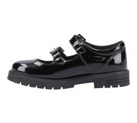 Hush Puppies Girls Ella Patent Senior Shoe, Black, 6 UK