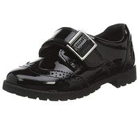 Hush Puppies Girl's Emily Jnr School Uniform Shoe, Black, 11 UK Child