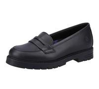 Hush Puppies Hazel Loafer SNR Leather Girls's Black Loafers - UK 7 / EU 40 / US 8