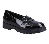 Hush Puppies Girl's Hazel Patent Senior School Uniform Shoe, Black, 7 UK