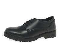 Hush Puppies Jayne Lace Up SNR Leather Girls's Black Lace-Up Shoes - UK 6 / EU 39 / US 6.5