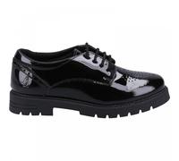 Hush Puppies Jayne Patent SNR Leather Girls's Black Lace-Up Shoes - UK 6 / EU 39 / US 6.5