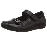 Hush Puppies Girl's Jessica Jnr School Uniform Shoe, Black, 12.5 UK Medium