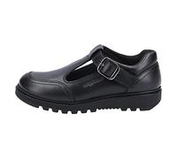 Hush Puppies Girl's Kerry Non Patent SNR School Uniform Shoe, Black, 7 UK Medium