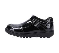 Hush Puppies Girl's Kerry Patent SNR School Uniform Shoe, Black, 7 UK Medium