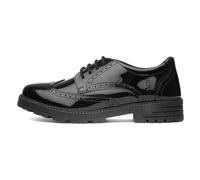 Hush Puppies Girls Maxine Patent Senior Shoe, Black, 4 UK