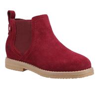 Hush Puppies Girls Mini Maddy Suede Ankle Boots (Burgundy) - Size UK 12 Kids