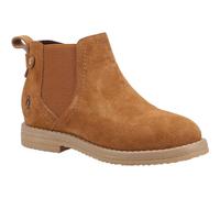 Hush Puppies Girls Mini Maddy Suede Ankle Boots (Tan) - Size UK 2 Infant