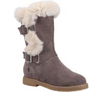 Hush Puppies Girls Mini Megan Suede Boots (Grey) - Size UK 11 Kids