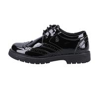 Hush Puppies Girls Sally Patent Senior School Uniform Shoe, Black, 6 UK