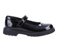 Hush Puppies Girls School Shoes Tally Junior Patent - Rip-Tape, Black Patent - Size 10
