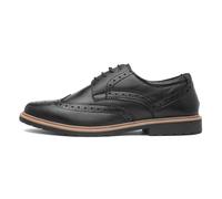 Hush Puppies Girls Verity Brogue School Uniform Shoe, Black, 8 UK