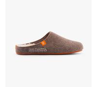 Hush Puppies Good Mens Polyester Slip-On Warm Lining Brown Mule Slippers