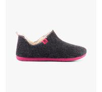 Hush Puppies Good Womens Textile Slip-On Warm Lining Charcoal Slipper Boots